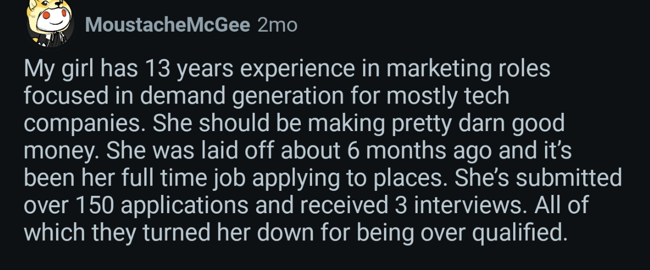 Illustration depicting the challenge of being overqualified for positions